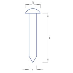 Nagler/nitter, 10,0 x 0,8 mm, 50 stk.