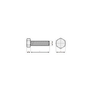 Rustfri bolt, sekskanthoved DIN 933 - M3 x 10 mm, 10 stk.