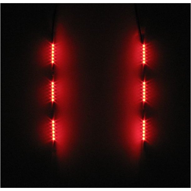 Lysliste Backfire3 - RD, 2 stk.