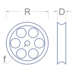 Rulle, 6,0 x 1,5 mm, 1 stk.