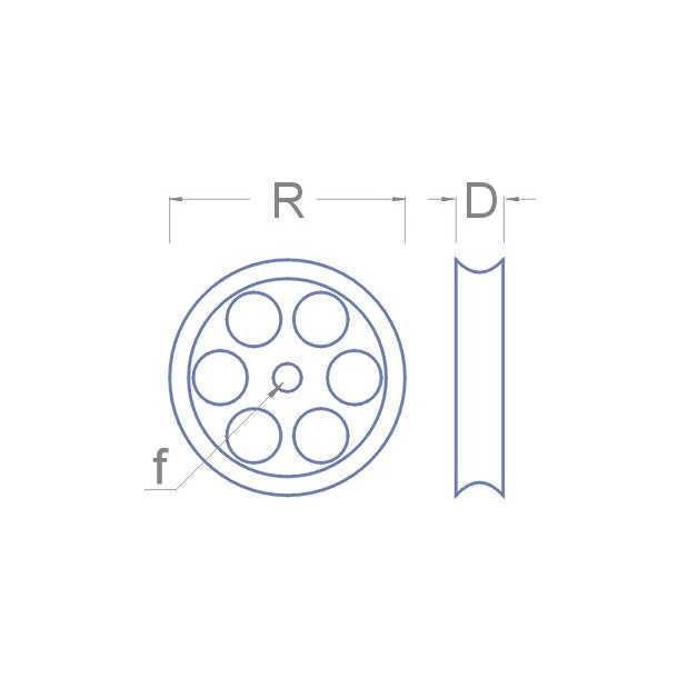 Rulle, 12,0 x 2,2 mm, 1 stk.
