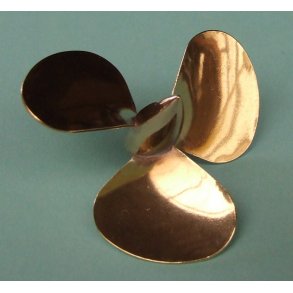 3-bladet skibsskrue, messing, 25 mm hjre M4