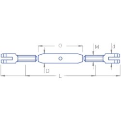 Vantskrue, justerbar, 18 x 26 mm