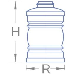 Lanterne Rd, 14,5 x 8 mm, 1 stk
