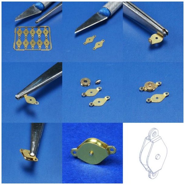 Rulle med 1 leje, 3,0 x 6,8 mm, 5 stk.