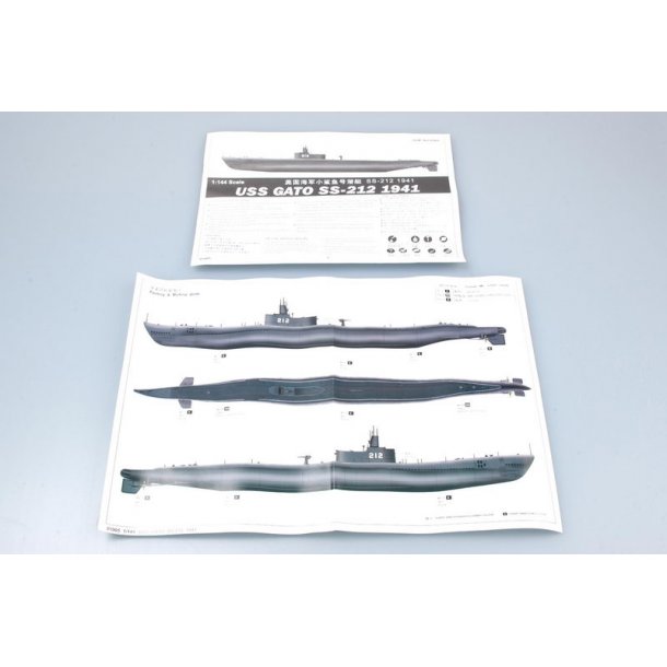 USS GATO SS-212 1941, skala 1/144