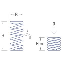 Fjeder, 0,9 x 4,3 mm, 10 stk