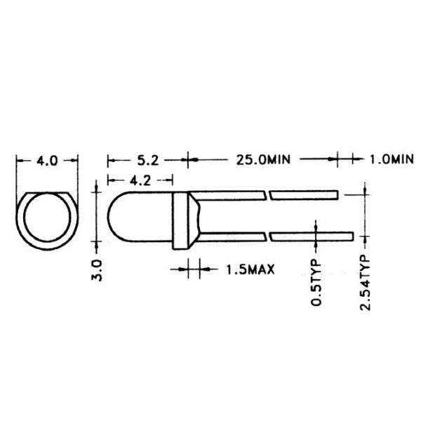 LED 3 mm, Gul - BLINK