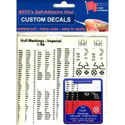 Dybdegangsmrker, Imperial, Hvid, skala 1/96