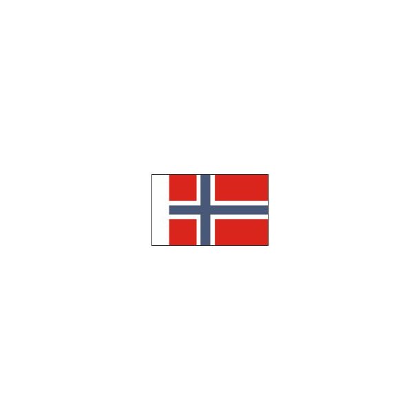 Norsk flag, st&oslash;rrelse AAA - 10 mm