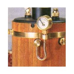 Manometer til dampmaskine, 40 mm 4 bar