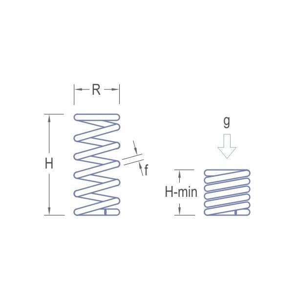 Fjeder, 1,9 x 8,9 mm, 10 stk