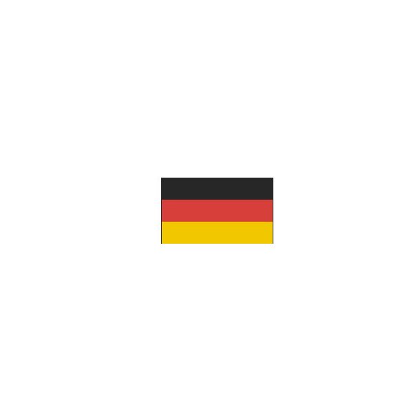 Tysk flag, strrelse D - 50 mm