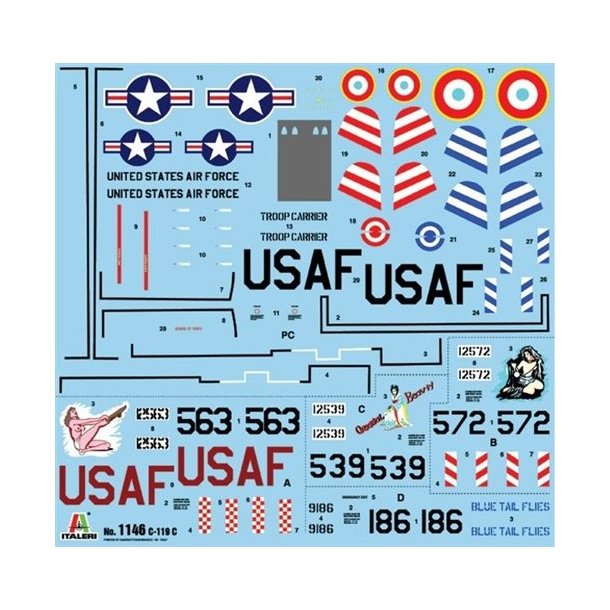 C-119C Flying Boxcar, skala 1/72