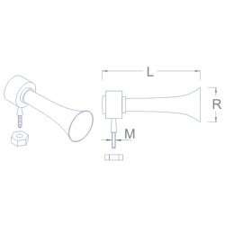 Horn 20 x 6 mm, 1 stk.