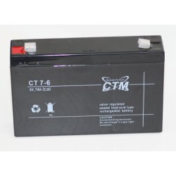 Blybatteri 6 volt 7 Ah