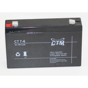 Blybatteri 6 volt 7 Ah
