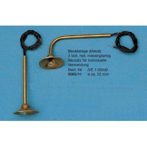 Dkslampe 3V, messing