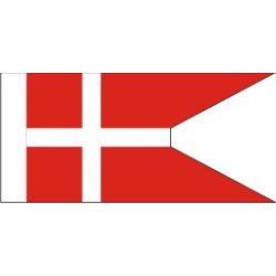 Dansk splitflag, strrelse F - 100 mm