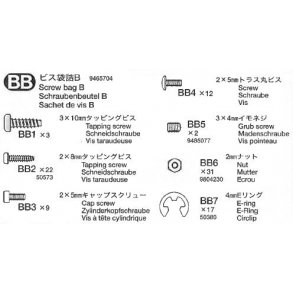 Skruepose B - dele til 56318