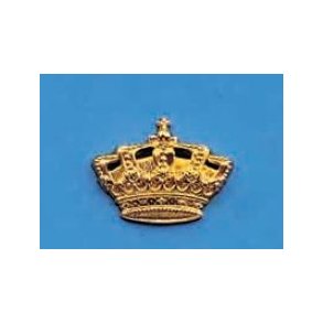 Krone 43 x 32 mm, i forgyldt metal