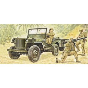 Willys MB Jeep with Trailer