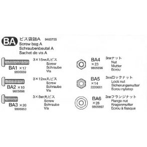Skruepose A - dele til 56318