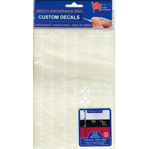 Dybdegangsmrker, Metric, Hvid, skala 1/24