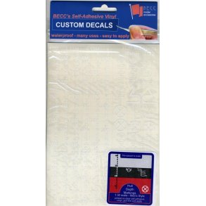 Dybdegangsmrker, Metric, Hvid, skala 1/32