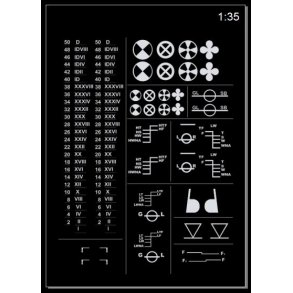 Hvide dybdegangsmrker, plimsollermrker - 1/35