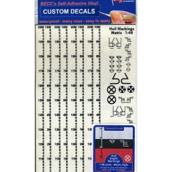 Dybdegangsmrker, Metric, Sort, skala 1/48