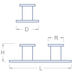 Pullert, byggest, 11,5 x 3,0 mm, 4 stk.