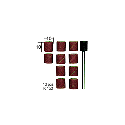 Proxxon Slibebnd 10 mm korn 150, 10 stk m/holder