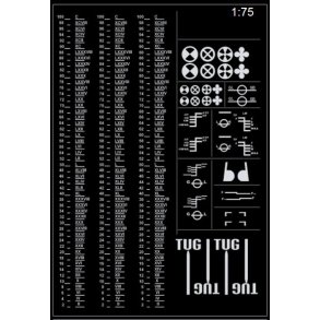 Hvide dybdegangsmrker, plimsollermrker - 1/75