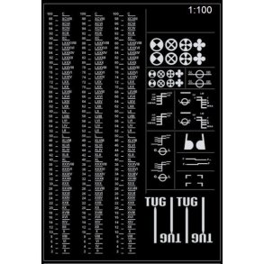 Hvide dybdegangsmrker, plimsollermrker - 1/100