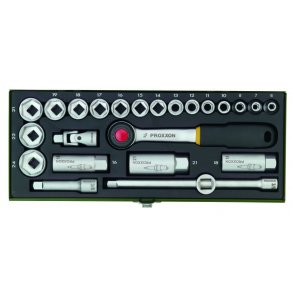 Proxxon Kompaktst med 3/8 tomme skralde. Til 6-24 mm, 24 dele