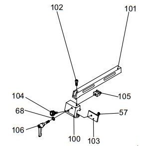 Proxxon reservedel: Lngdeanslag komplet til 27070