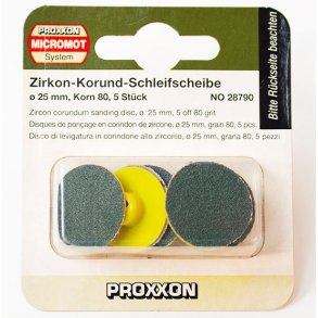 Proxxon Zirkon Corundum slibeskiver korn 50, 5 stk.