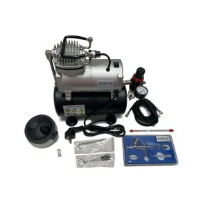 Panzag Airbrush starter st med kompressor og service kit