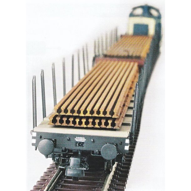 Styrenprofil koksgr, jernbaneskinne, skala (H0)