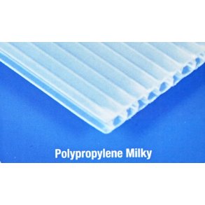 Polypropylene kanal, 328 x 475 x 3,5 - mlkehvid
