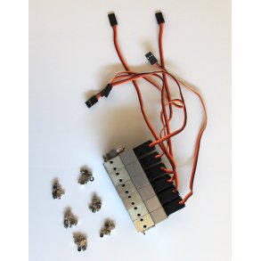 Ventilbord med 6 blokke inkl. servoer