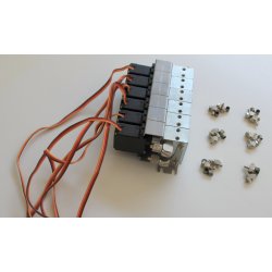 Ventilbord med 6 blokke inkl. servoer