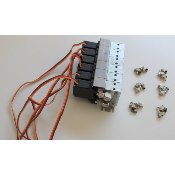 Ventilbord med 6 blokke inkl. servoer