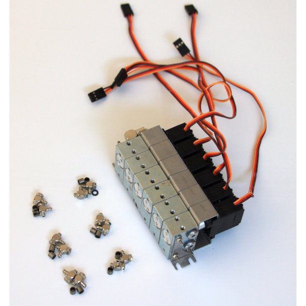 Ventilbord med 6 blokke inkl. servoer