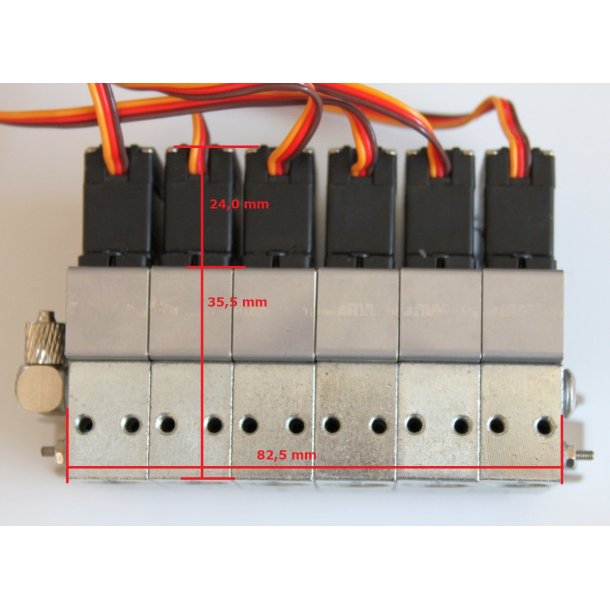 Ventilbord med 6 blokke inkl. servoer