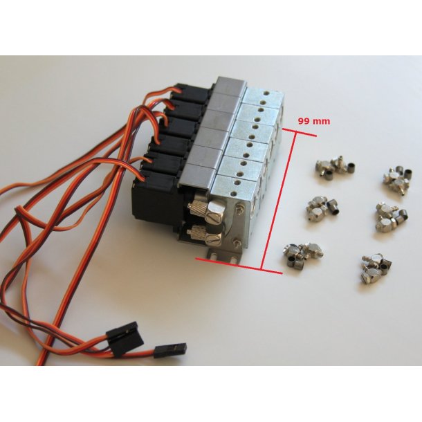 Ventilbord med 6 blokke inkl. servoer