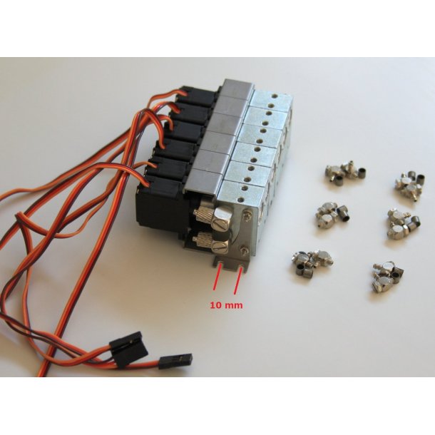 Ventilbord med 6 blokke inkl. servoer