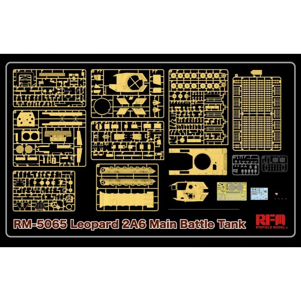 Leopard 2A6 Main Battle Tank with workabletrack links (without interior)