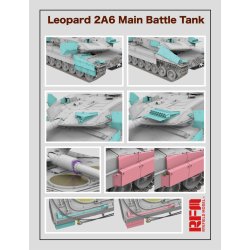 Leopard 2A6 Main Battle Tank with workabletrack links (without interior)